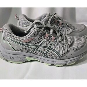 Asics Gel-Venture 8 Womens Trail Running Shoes Size 9.5 Gray & Pink